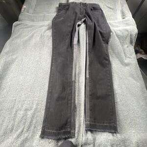 MNML Jeans Mens 32x33 Black 5 Pocket Button Fly Distressed